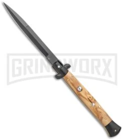 Frank B. 11" Olivewood Tactical Automatic Stiletto Knife (Bayonet)