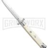 Frank B. 11" Italian Stiletto Swinguard Bone Automatic Knife - Bayonet