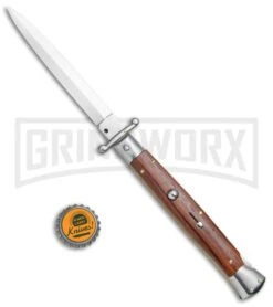 Frank B. 11" Cocobolo Italian Stiletto Swinguard Automatic Knife - Dagger -Kershaw Shop Frank B 11in Stiletto Swinguard Cocobolo Dagger BHQ 77547 jr bottlecap large