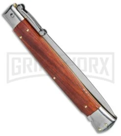 Frank B. 11" Cocobolo Italian Stiletto Swinguard Automatic Knife - Dagger -Kershaw Shop Frank B 11in Stiletto Swinguard Cocobolo Dagger BHQ 77547 jr side large