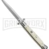 Frank B. 11" Italian Stiletto Swinguard Sim Ivory Automatic Knife - Bayonet -Kershaw Shop Frank B 11in Stiletto Swinguard Sim Ivory Bayo BP 7053 jr large