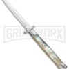 Frank B. 11" Italian Stiletto Swinguard Brazilian Horn Automatic Knife - Bayonet -Kershaw Shop Frank B 11in Swinguard Bayone Bayo GX 34977 jr large