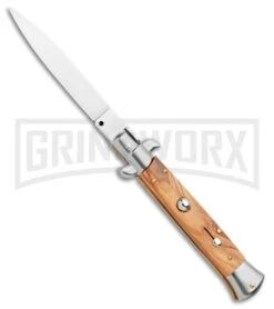 Frank B 9" Italian Olivewood Stiletto (4" Satin Flat-Grind)