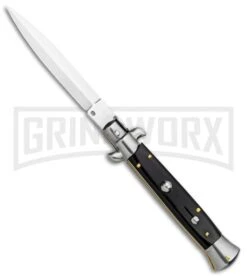 Frank B 9" Black Acrylic Stiletto Automatic Knife (Dagger)