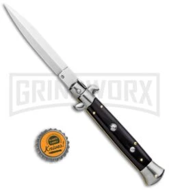 Frank B 9" Italian Stiletto Black Automatic Knife - Bayonet 9 Frank B 9" Italian Stiletto Black Automatic Knife - Bayonet -Kershaw Shop Frank B 9in Italian Stiletto Black Auto Bayo GX 5637 jr bottlecap large