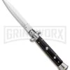 Frank B 9" Italian Stiletto Black Automatic Knife - Bayonet -Kershaw Shop Frank B 9in Italian Stiletto Black Auto Bayo GX 5637 jr large