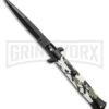 Frank B. 9" Italian Stiletto Camouflage Automatic Knife - Teflon Bayo