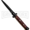 Frank B. 9" Italian Stiletto Cocobolo Wood Automatic Knife - Bayo Black