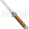 Frank B. 9" Italian Stiletto Cocobolo Wood Automatic Knife - Kris Satin