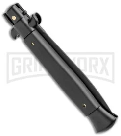 Frank B. 9" Italian Tactical Stiletto Black Automatic Knife - Dagger Black -Kershaw Shop Frank B 9in Italian Tactical Stiletto Black Black Dagger GX 35177 jr side large