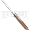 Frank B. 13" Wood Italian Stiletto Automatic Knife - Bayonet Satin Plain -Kershaw Shop Frank B. 13 Italian Stiletto Bayonet Automatic Knife Wood 6 Satin GX 36116 LS large
