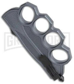 Atomic Gray OTF Automatic Knuckle Knife Biker USA - Dagger Two-Tone -Kershaw Shop Gray OTF Auto Knuckle Knife Biker USA Dagger TT GX 35892 jr side large