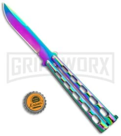 Jaguar Spectrum Balisong Butterfly Knife - Spectrum -Kershaw Shop Jaguar Champagne Balisong Butterfly Spectrum BUTT 1090RB GX 34201 jr bottlecap large