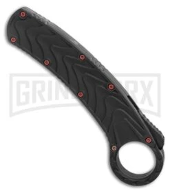 Karambit OTF Hawksbill Knife Black/Red Stainless Steel - Two Tone Red Plain -Kershaw Shop Karambit OTF Black Red Knife Two Tone Red Satin Plain GX 36482 LS Spine large