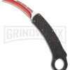 Karambit OTF Hawksbill Knife Black/Red Stainless Steel - Two Tone Red Plain -Kershaw Shop Karambit OTF Black Red Knife Two Tone Red Satin Plain GX 36482 LS large