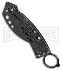 Karambit Tactical Black Butterfly Knife Limited Edition - Black -Kershaw Shop Karambit Tactical Black Butterfly Limited Edition Black GX 39596 jr spine large