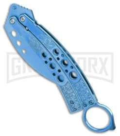 Karambit Tactical Blue Butterfly Knife Limited Edition - Blue -Kershaw Shop Karambit Tactical Gold Butterfly Limited Edition Blue GX 39597 jr spine large