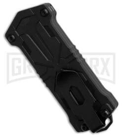 Kershaw Kapsule Manual Slide OTF Knife - Black Plain -Kershaw Shop Kershaw Jen Anso Kapsule Manual Sliding Button Lock OTF Knife 1in Black SW BHQ 177725 td side large