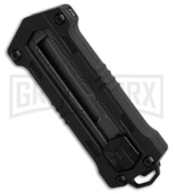 Kershaw Kapsule Manual Slide OTF Knife - Black Plain -Kershaw Shop Kershaw Jen Anso Kapsule Manual Sliding Button Lock OTF Knife 1in Black SW BHQ 177725 td spine large