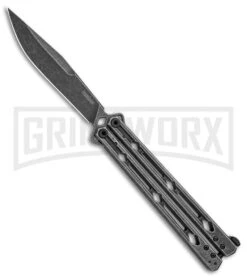 Kershaw Lucha Balisong Butterfly Knife - Stainless Steel BlackWash