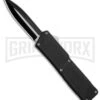 Lightning Black D/A OTF Automatic Knife - Dagger Two-Tone Plain -Kershaw Shop Lightning Black DA OTF Auto Dagger TT Plain GX 30807 jr large