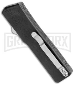 Lightning Black D/A Tanto OTF Automatic Knife - Black Serr -Kershaw Shop Lightning Black DA Tanto OTF Auto Black Serr GX 35508 jr side large