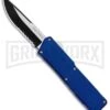 Lightning Blue D/A OTF Automatic Knife - Tow-Tone Serr -Kershaw Shop Lightning Blue DA Auto TT Serr GX 30819 jr large