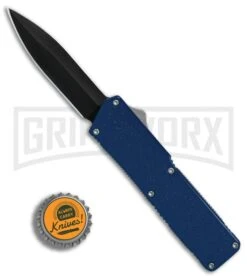 Lightning Blue D/A OTF Automatic Knife - Black Dagger -Kershaw Shop Lightning Blue DA Black Dagger BP 27476 er bottlecap large