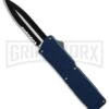Lightning Blue D/A OTF Automatic Knife - Dagger Two-Tone Serr 4TH18 -Kershaw Shop Lightning Blue DA Dagger Two Tone Serr BP 30343 er large
