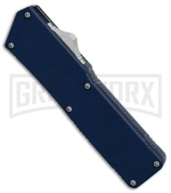 Lightning Blue D/A OTF Automatic Knife - Dagger Two-Tone Serr 4TH18 -Kershaw Shop Lightning Blue DA Dagger Two Tone Serr BP 30343 er spine large