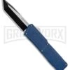 Lightning D/A Tanto OTF Automatic Knife Blue (3.25" Two Tone) -Kershaw Shop Lightning Blue DA OTF Auto Tanto TT GX 34075 jr large