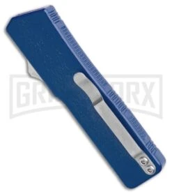 Lightning D/A Tanto OTF Automatic Knife Blue (3.25" Two Tone) -Kershaw Shop Lightning Blue DA OTF Auto Tanto TT GX 34075 jr side large