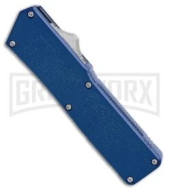 Lightning D/A Tanto OTF Automatic Knife Blue (3.25" Two Tone) -Kershaw Shop Lightning Blue DA OTF Auto Tanto TT GX 34075 jr spine large