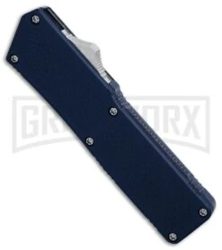 Lightning Blue D/A OTF Automatic Knife - Two-Tone Plain -Kershaw Shop Lightning Blue DA Two Tone Plain BP 30355 er spine large