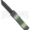 Lightning Camo D/A OTF Automatic Knife - Tanto Black Plain -Kershaw Shop Lightning Camo DA OTF Auto Tanto Black GX 39049 jr large