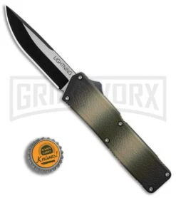 Lightning Camo D/A OTF Automatic Knife - Two-Tone Plain -Kershaw Shop Lightning Camo DA Two Tone Plain BP 30356 er bottlecap large