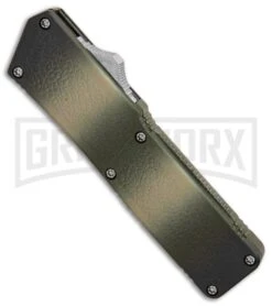 Lightning Camo D/A OTF Automatic Knife - Two-Tone Plain -Kershaw Shop Lightning Camo DA Two Tone Plain BP 30356 er spine large