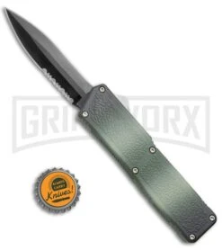 Lightning Camo D/A OTF Automatic Knife - Black Dagger Serrated -Kershaw Shop Lightning DA OTF Camo Black Dagger Serr LNGDECAMOBS BP 20214 jr bottlecap large