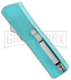 Lightning Nutnfancy Exclusive Powder Blue D/A OTF Automatic - Clip Two Tone -Kershaw Shop Lightning DA OTF DP Powder Blue TT GX 33417 jr side large