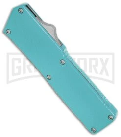 Lightning Nutnfancy Exclusive Powder Blue D/A OTF Automatic - Clip Two Tone -Kershaw Shop Lightning DA OTF DP Powder Blue TT GX 33417 jr spine large