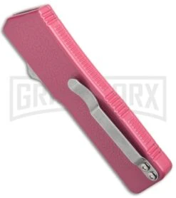 Lightning Pink D/A OTF Automatic Knife - Black Dagger Serrated -Kershaw Shop Lightning DA OTF Pink Black Dagger Serr BP 20274 jr side large