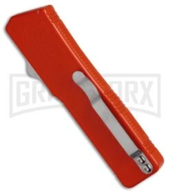 Lightning Red D/A OTF Automatic Knife - Dagger Black Plain -Kershaw Shop Lightning DA Red Dagger Black Plain BP 20542 jr side large