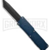 Lightning D/A Tanto OTF Automatic Knife Blue (3.25" Black) -Kershaw Shop Lightning DA Tanto OTF Automatic Knife Blue 3in Black GX 35371 td large