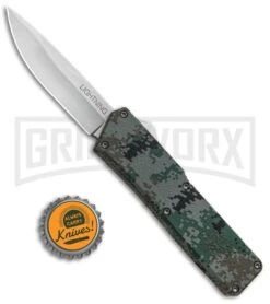 Lightning Digi Camo D/A OTF Automatic Knife - Satin Plain -Kershaw Shop Lightning Digi Camo DA OTF Auto Satin GX 33333 jr bottlecap large