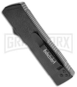 Lightning Elite Black D/A OTF Automatic Knife - Drop Point Black Plain -Kershaw Shop Lightning Elite Black DA OTF Auto DP Black GX 35944 jr side large