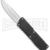 Lightning Elite Black D/A OTF Automatic Knife - Drop Point Satin Plain -Kershaw Shop Lightning Elite Black DA OTF Auto DP Satin GX 35942 jr large