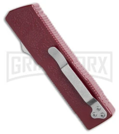 Lightning Elite Maroon D/A OTF Automatic Knife - Drop Point Satin Plain -Kershaw Shop Lightning Elite Maroon DA OTF Automatic Knife Drop Point Satin Plain GX 41501 hd side large
