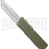 Lightning Elite OD Green D/A OTF Automatic Knife - Satin Tanto Plain -Kershaw Shop Lightning Elite OD Green DA OTF Auto Satin Tanto GX 37666 jr large