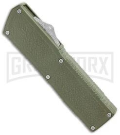 Lightning Elite OD Green D/A OTF Automatic Knife - Satin Tanto Plain -Kershaw Shop Lightning Elite OD Green DA OTF Auto Satin Tanto GX 37666 jr spine large