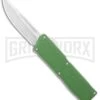 Lightning Elite Sage Green D/A OTF Automatic Knife - Drop Point Satin Plain -Kershaw Shop Lightning Elite Sage Green DA Auto DP Satin GX 36300 jr large